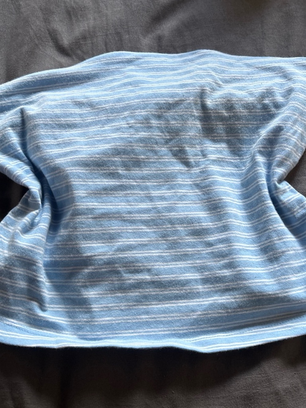 No Boundaries Sky Blue and White Striped Crewneck Sweater